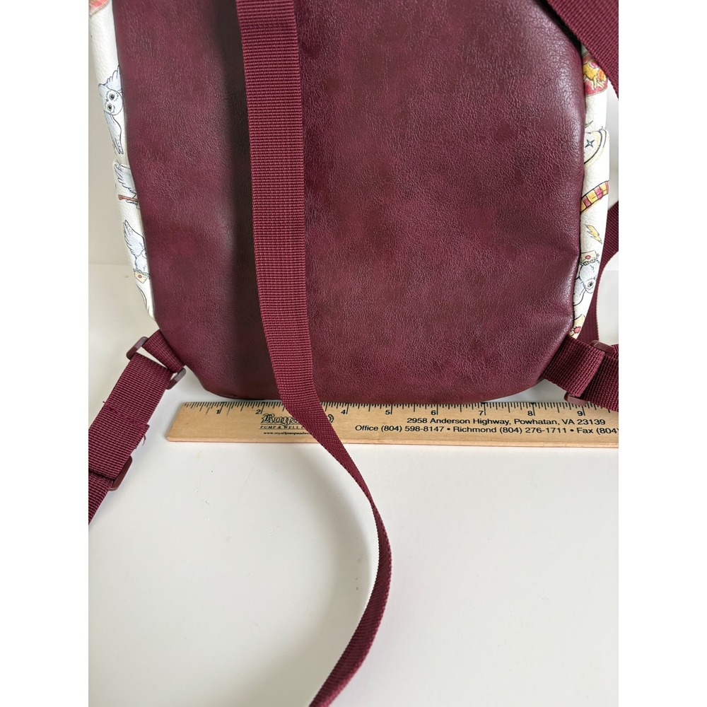 Harry Potter Mini Backpack Gryffindor Hedwig Owl White Burgundy Unused Clean - Picture 8 of 10